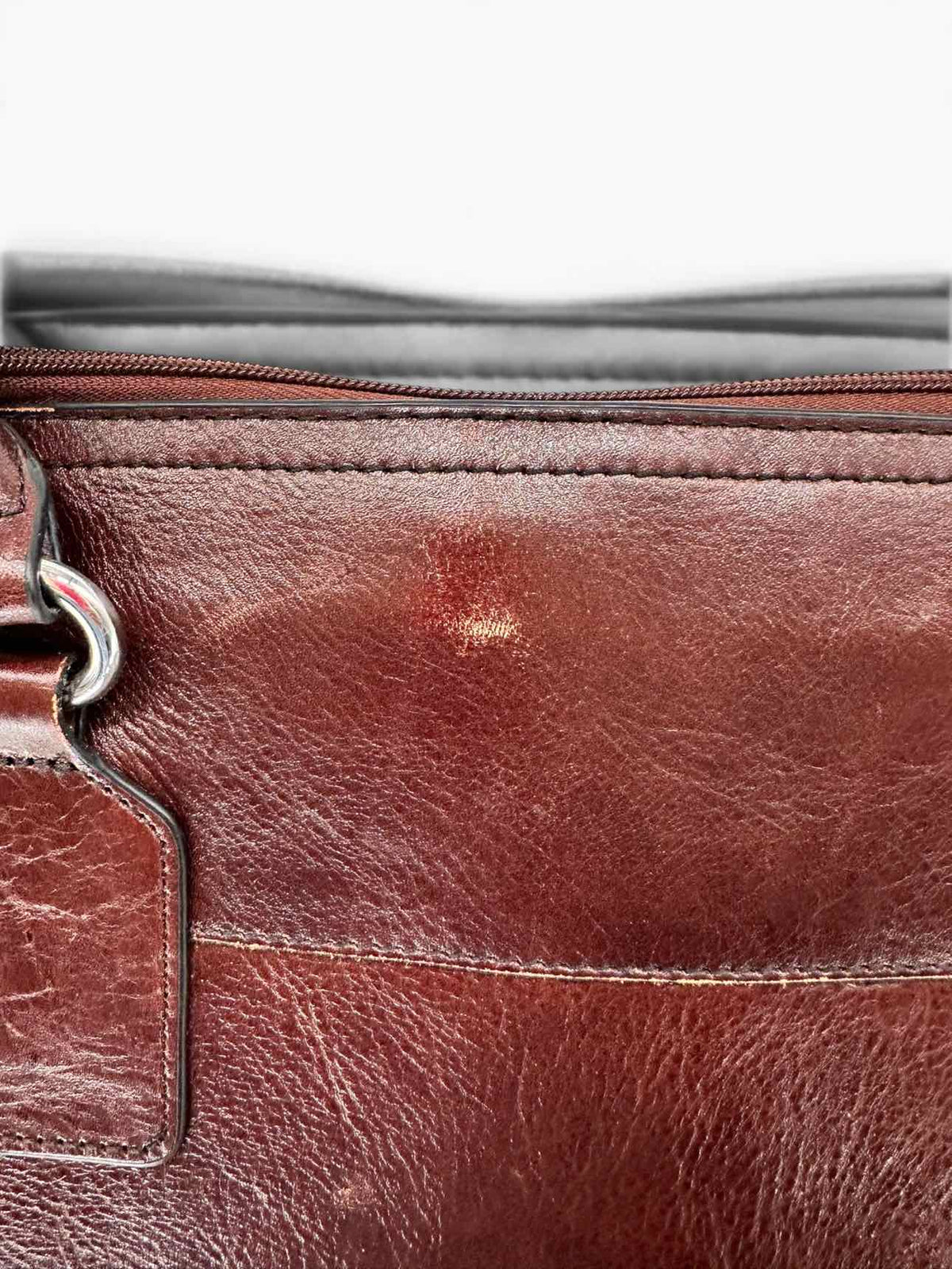Wilsons Cognac Leather Business Briefcase **AS IS** & **NEW**