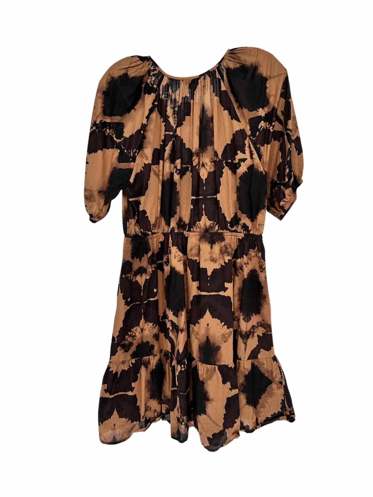 Rails Amabella Tiger's Eye Print Short Sleeve Dress Size M