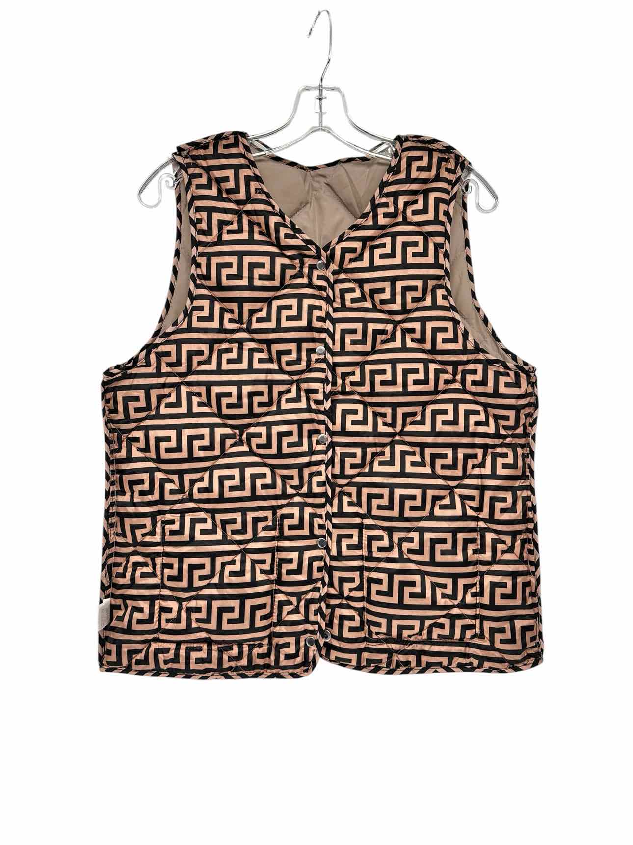 Coco +  Carmen Beige Braylin Reversible Quilted Vest  Size S/M **NEW**