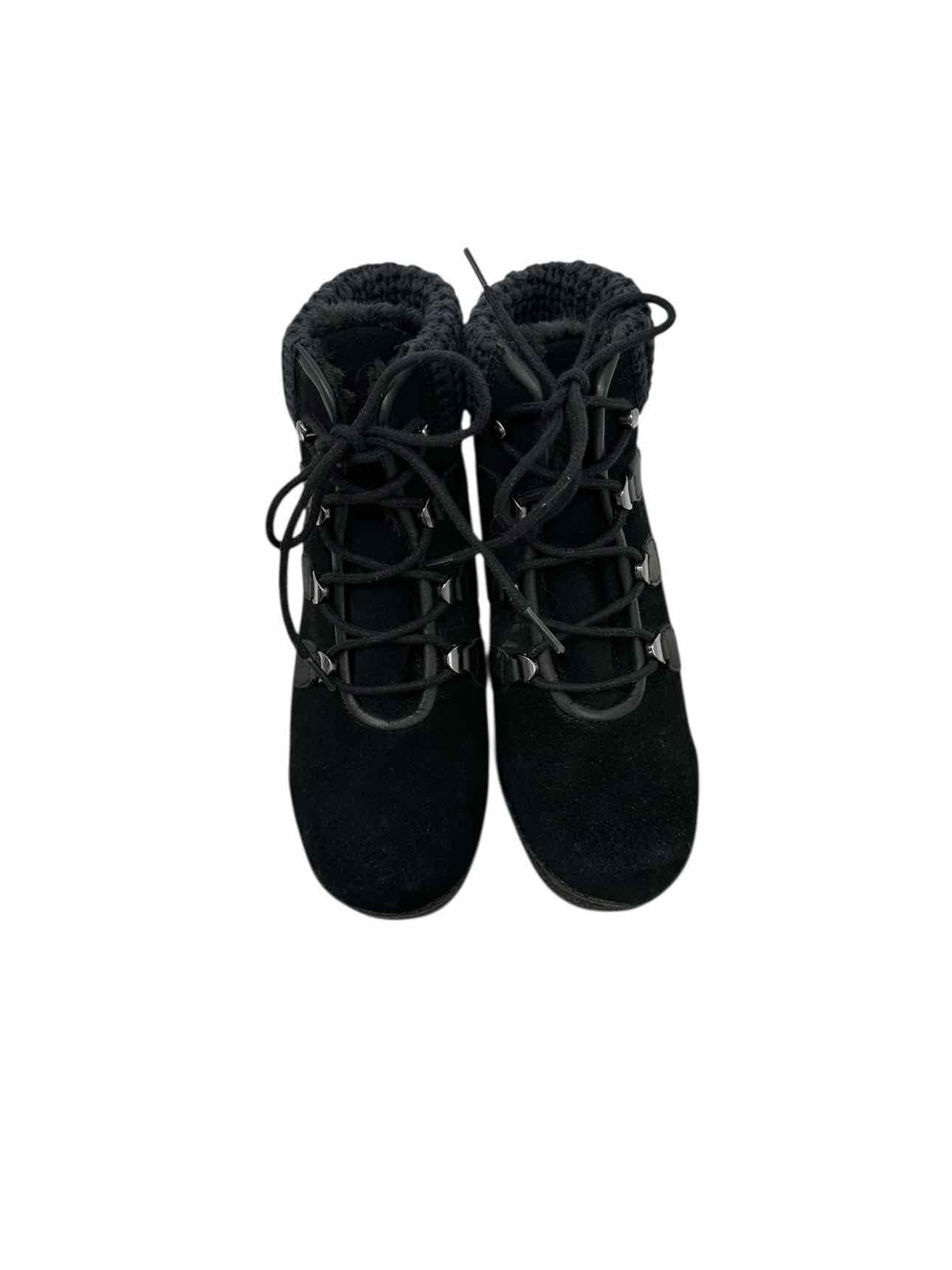 Cougar Pamela Wedge Black Boots Shoe Size 8