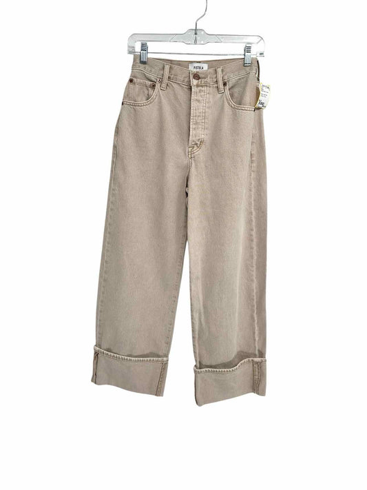 Pistola Ryder High Rise Cuffed in Oat Size 2