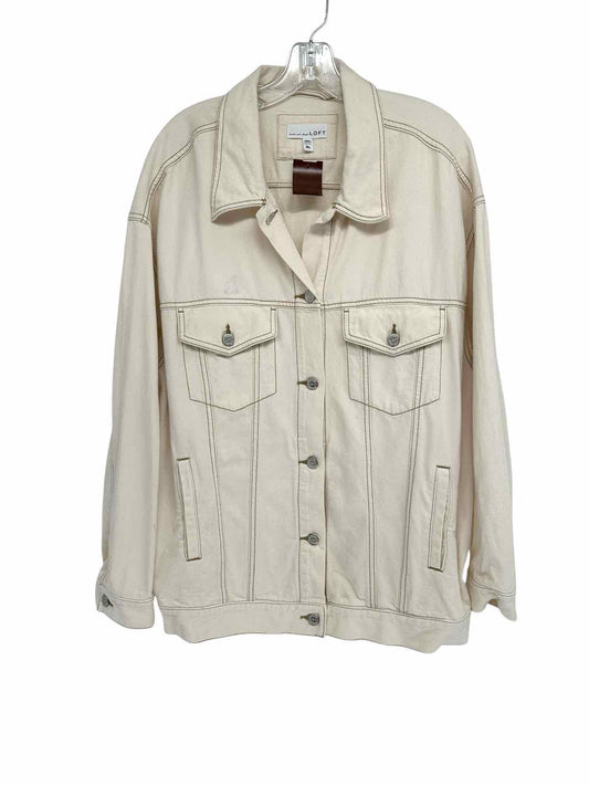 Loft Off-White Jean Jacket Size XL