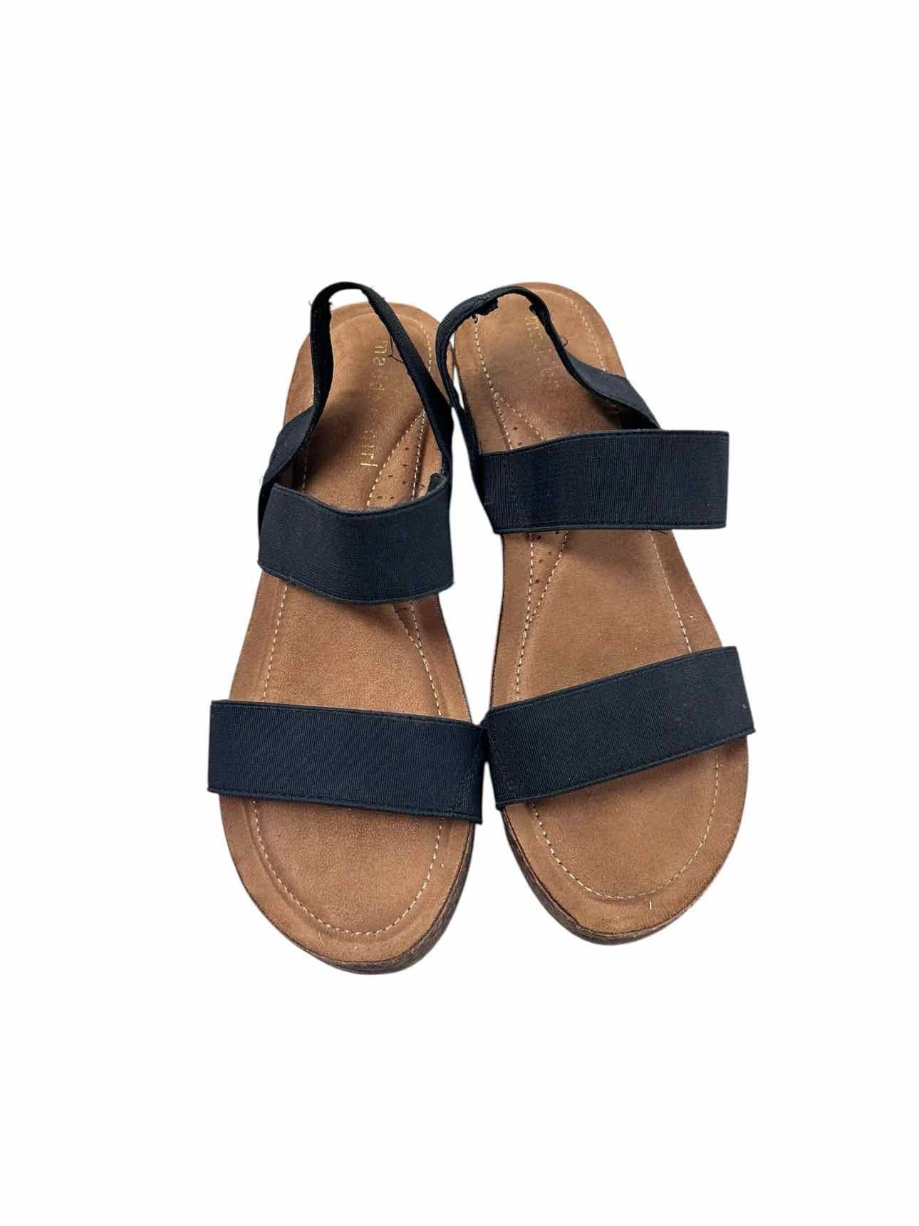 Madden Girl Zori Wedge Black Sandals Shoe Size 7.5