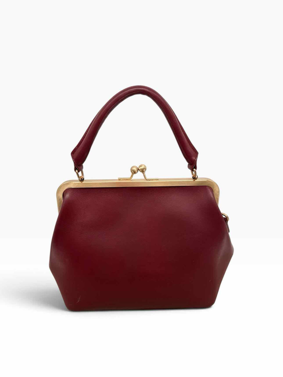 Jemma Jojo Kiss Lock Red Leather Arm Bag