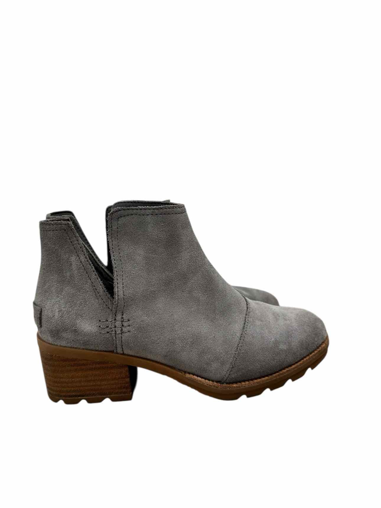 Sorel Cate Cut Out Gray Bootie Shoe Size 6.5