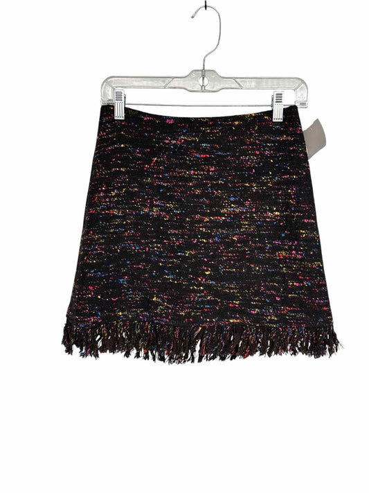 Ganni Black Donegal Tweed Mini Skirt Size 2 **NEW**
