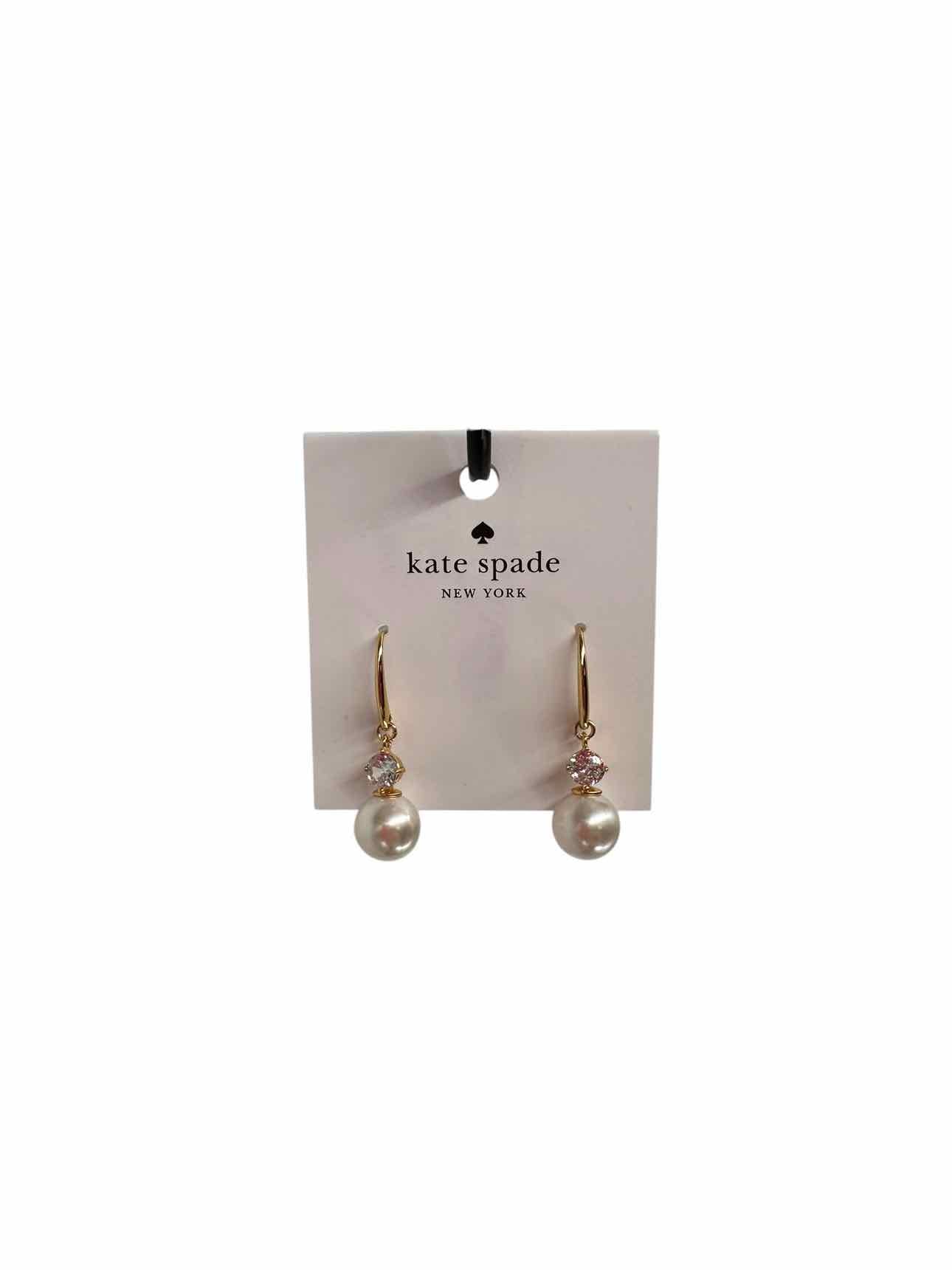 Kate Spade Gold Plated Pearls of Wisdom Earrings  **NEW**