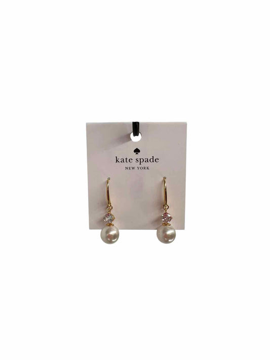 Kate Spade Gold Plated Pearls of Wisdom Earrings  **NEW**