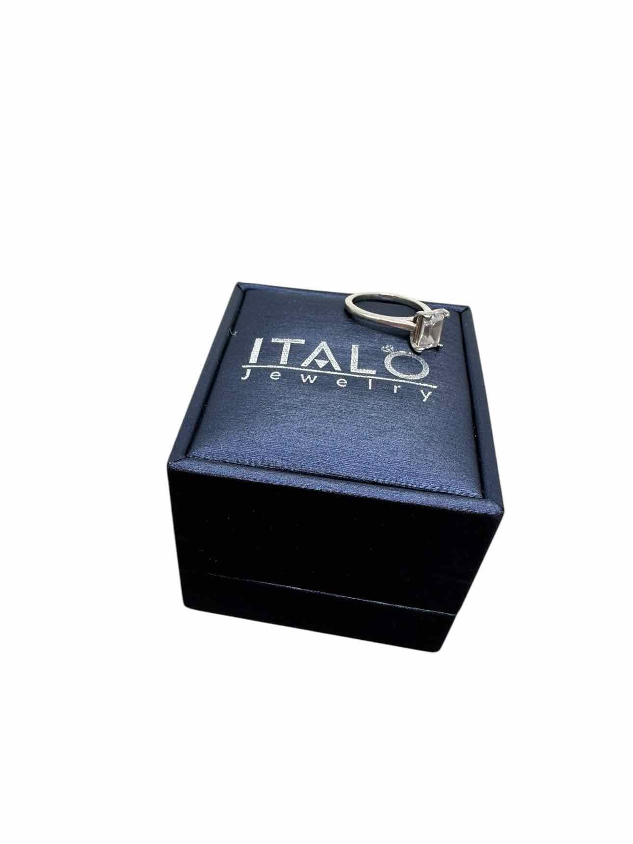 Sterling Silver White Sapphire Italo Ring