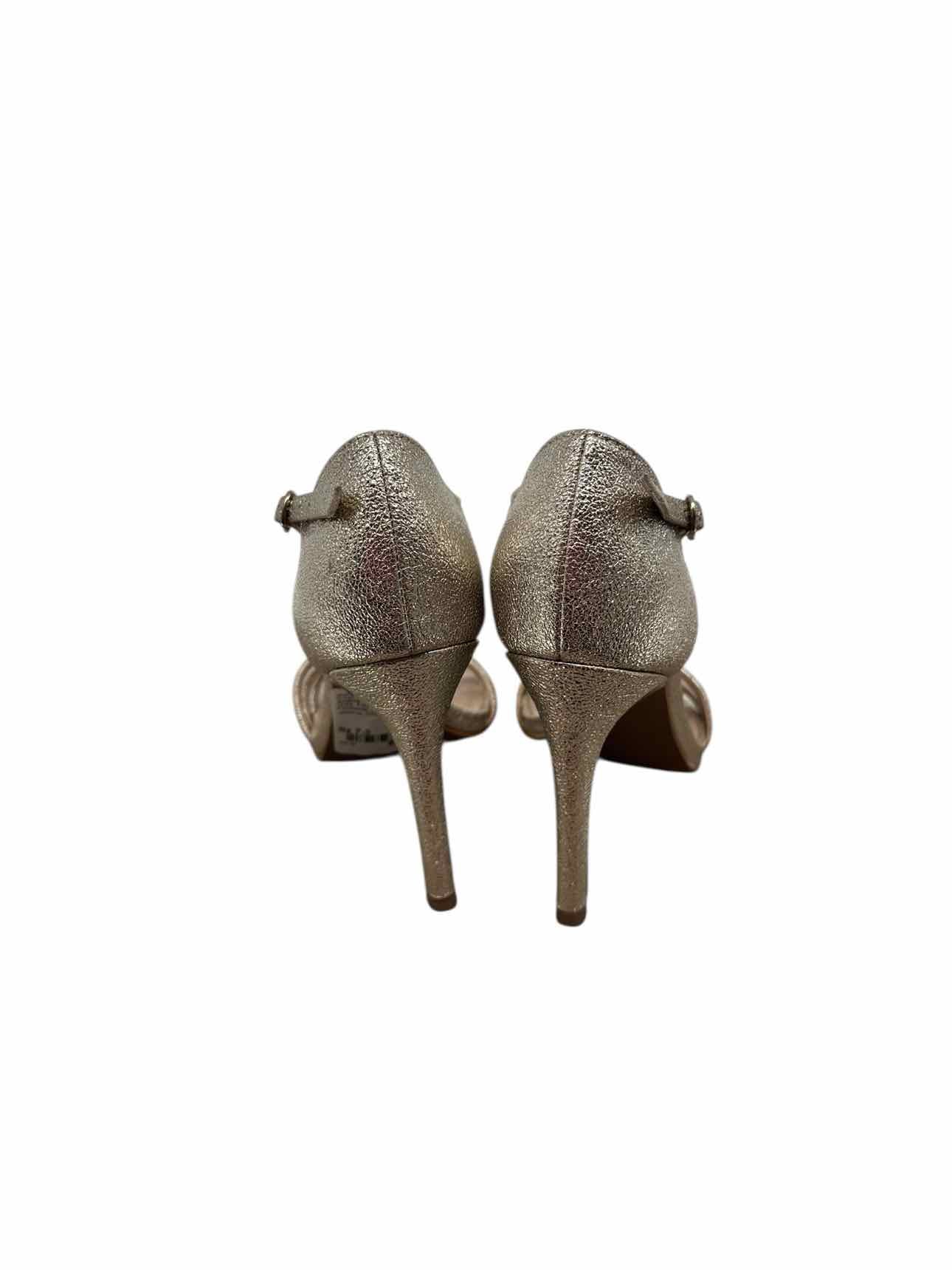 Audrey Brooke Jeana Stiletto Gold Heels Shoe Size 7.5