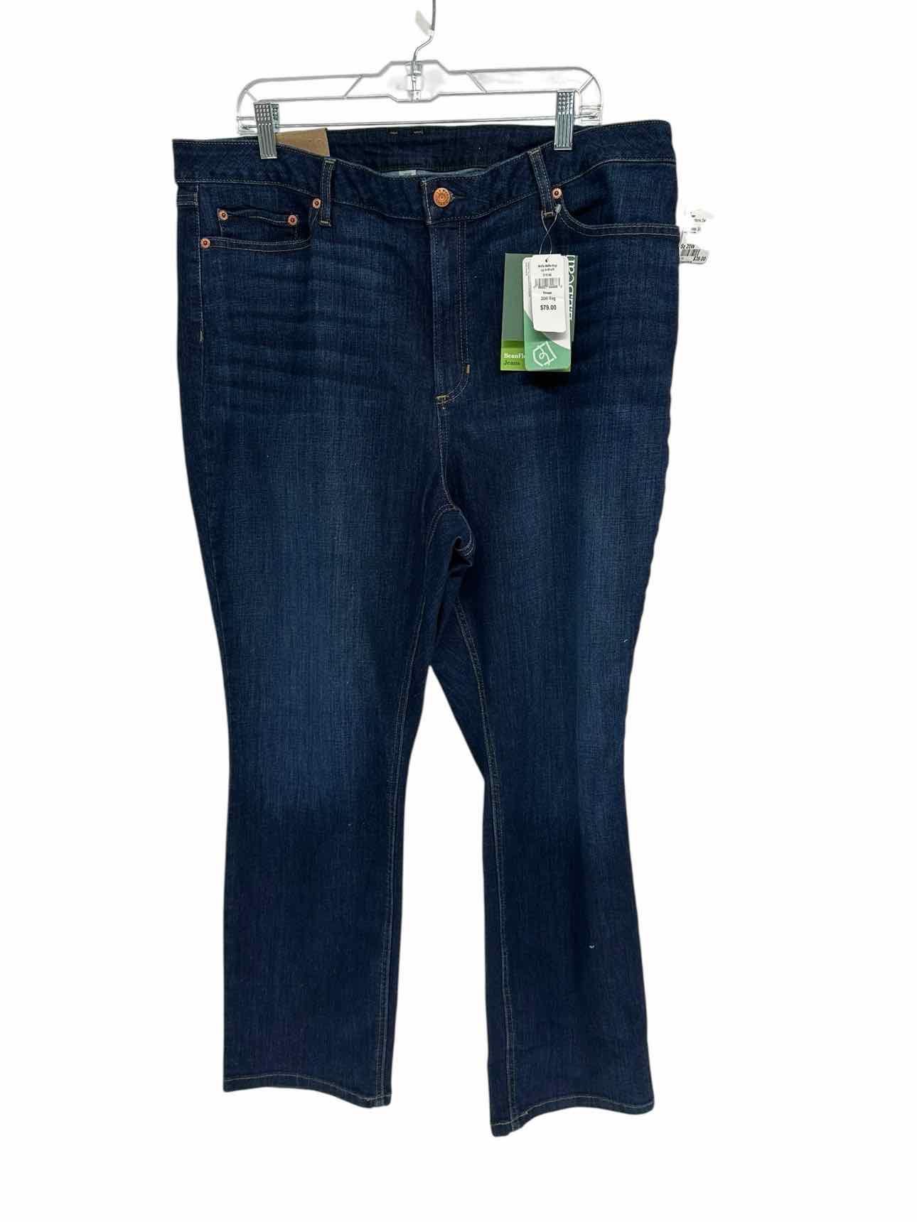 L.L.Bean Beanflex Straight Leg Blue Jeans Size 20W  **NEW**