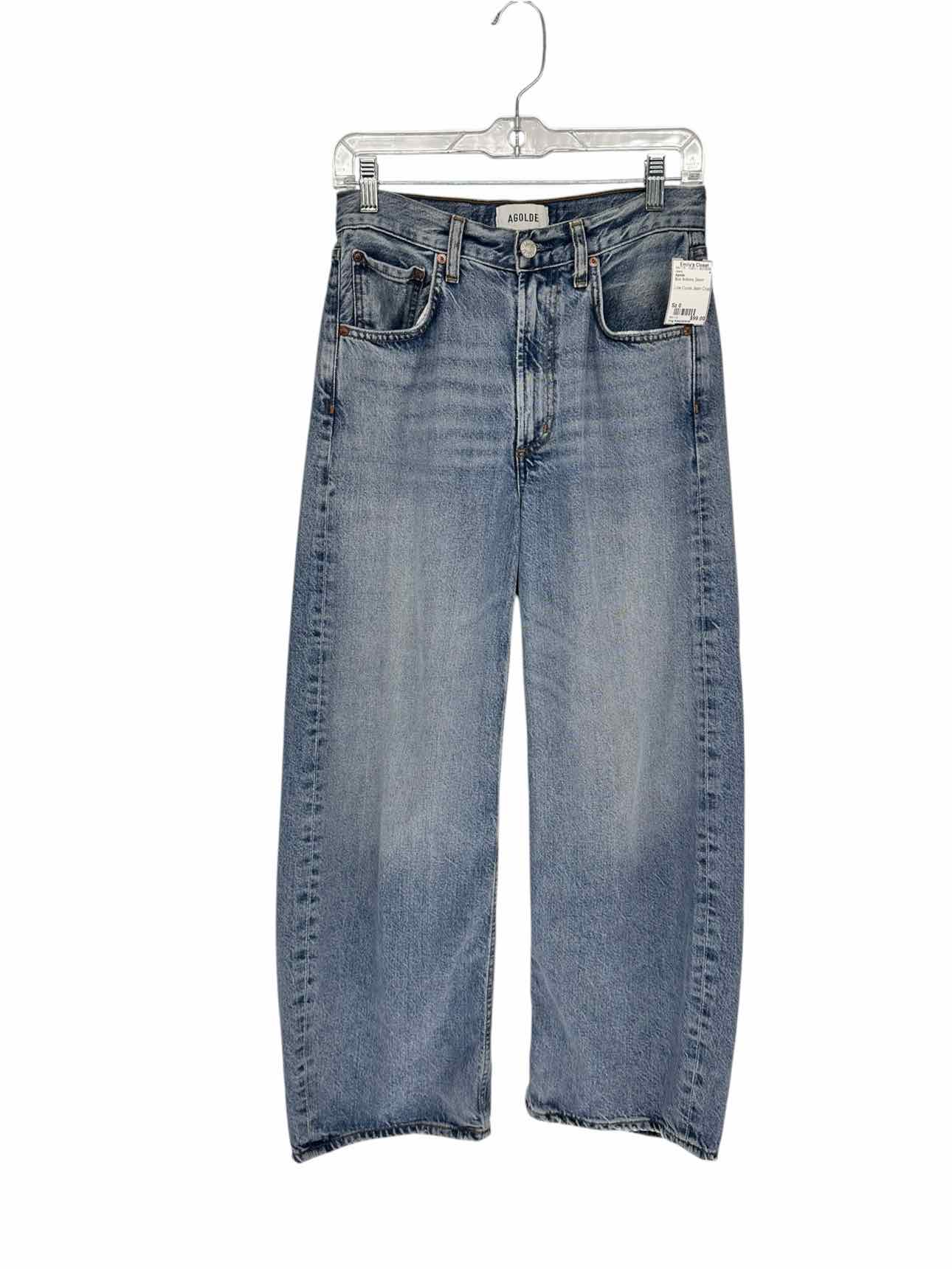 Agolde Blue Low Curve Jean Crop Size 0