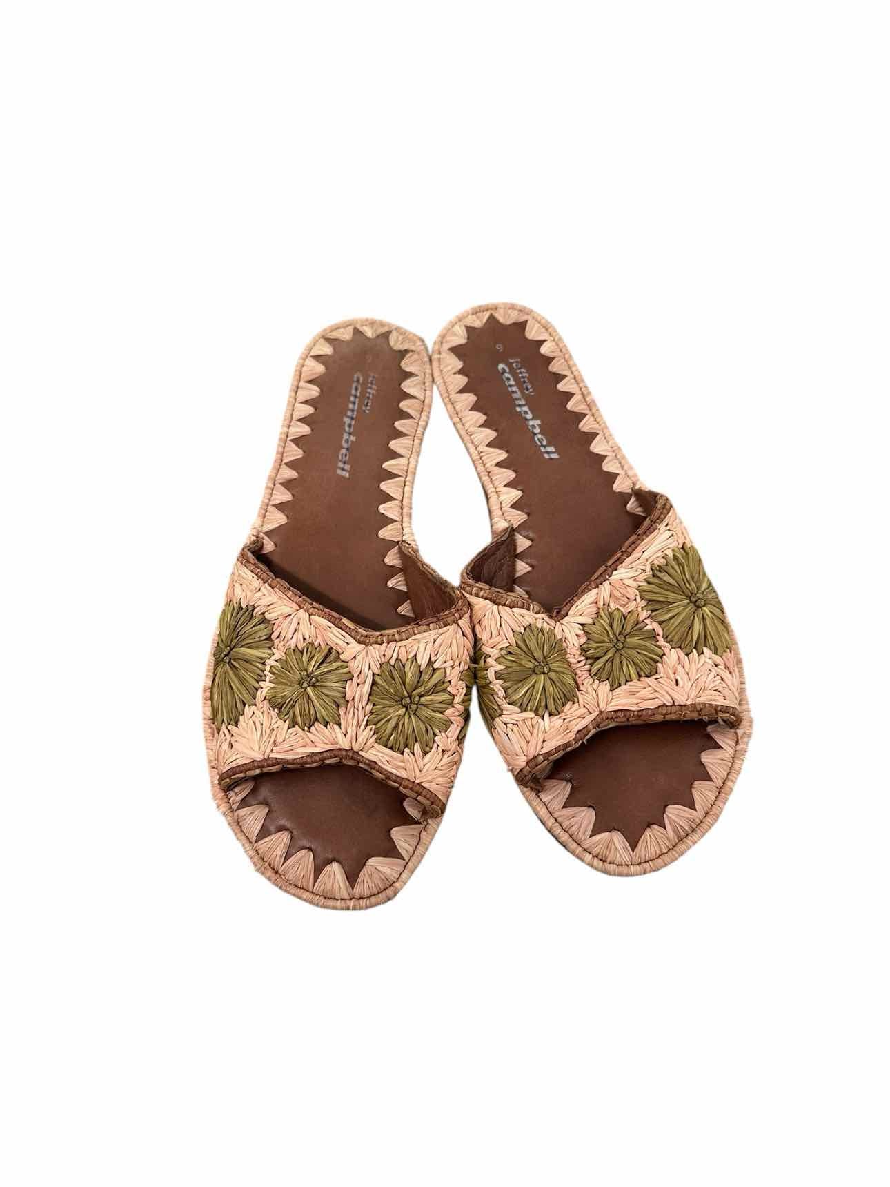 Jeffrey Campbell Dane Slides Tan Shoe Size 9