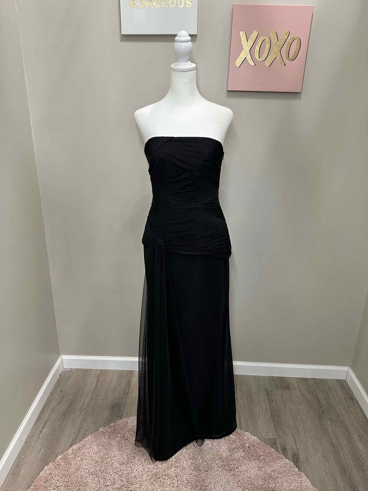 White by Vera Wang Black Full-Length Gown SZ 4