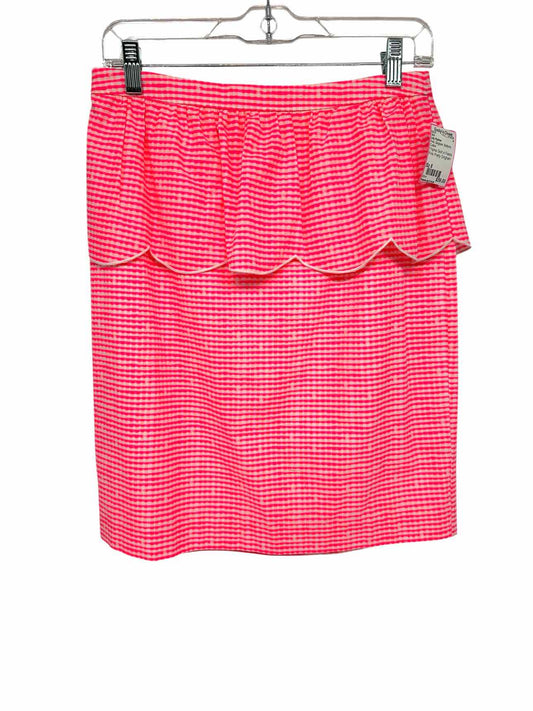 Lilly Pulitzer Thyme Skirt in Fiesta Pink Pretty Gingham Size 8