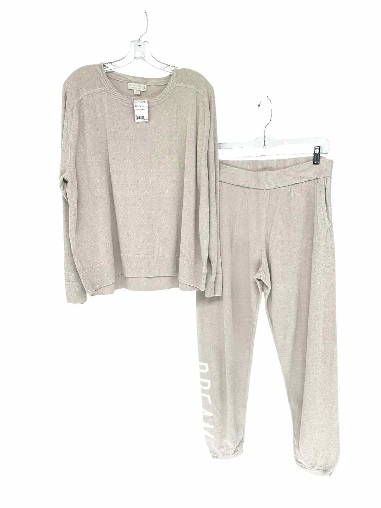 Barefoot Dreams Cozychic Ultra Lite Off-White Sweatsuit Size L