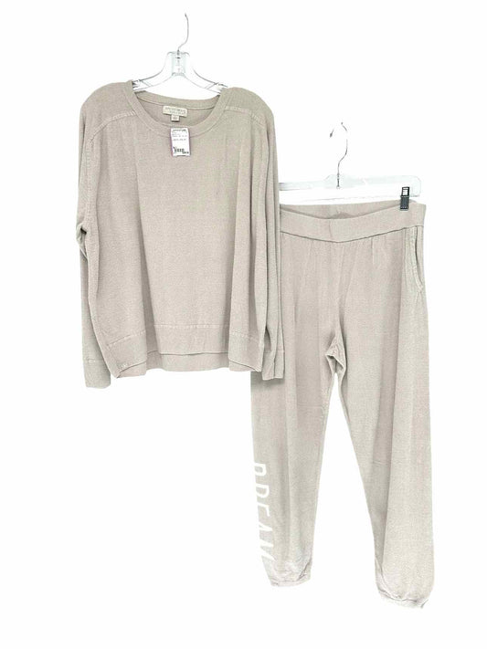 Barefoot Dreams Cozychic Ultra Lite Off-White Sweatsuit Size L