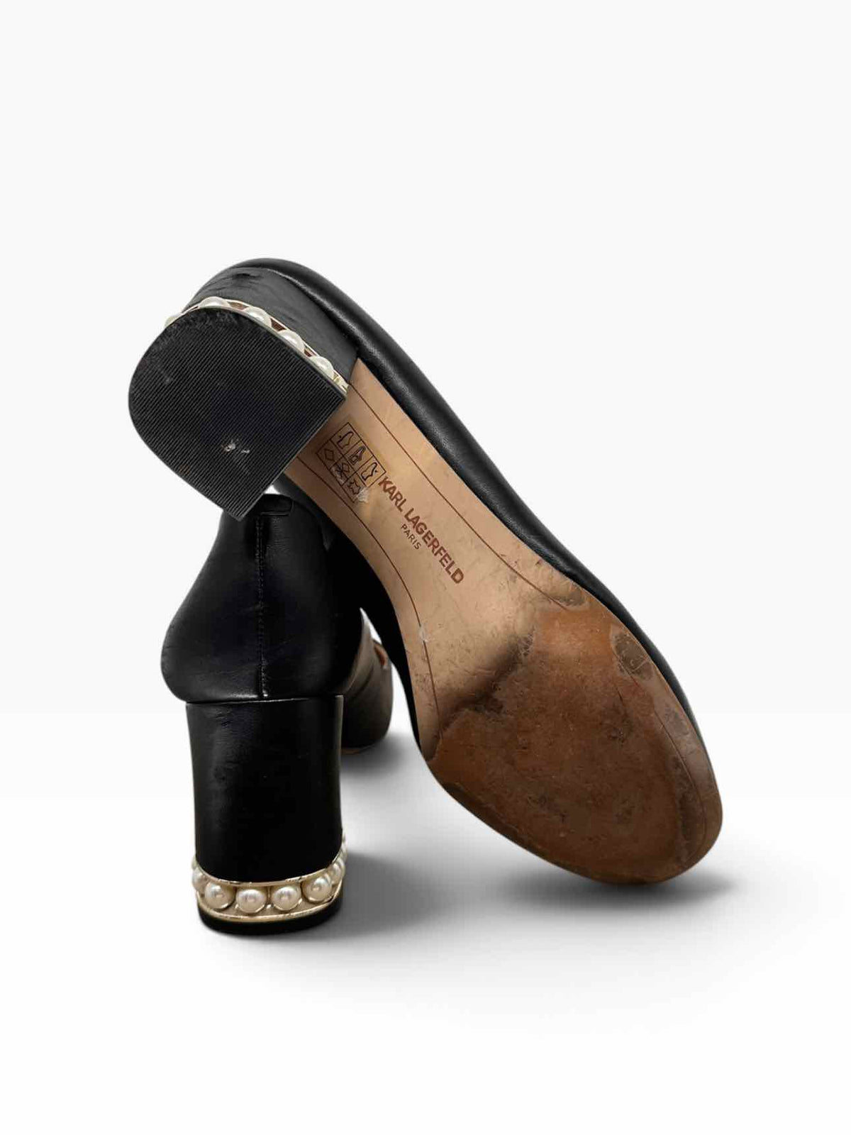 Karl Lagerfeld Sally Pumps Black Shoe Size 10