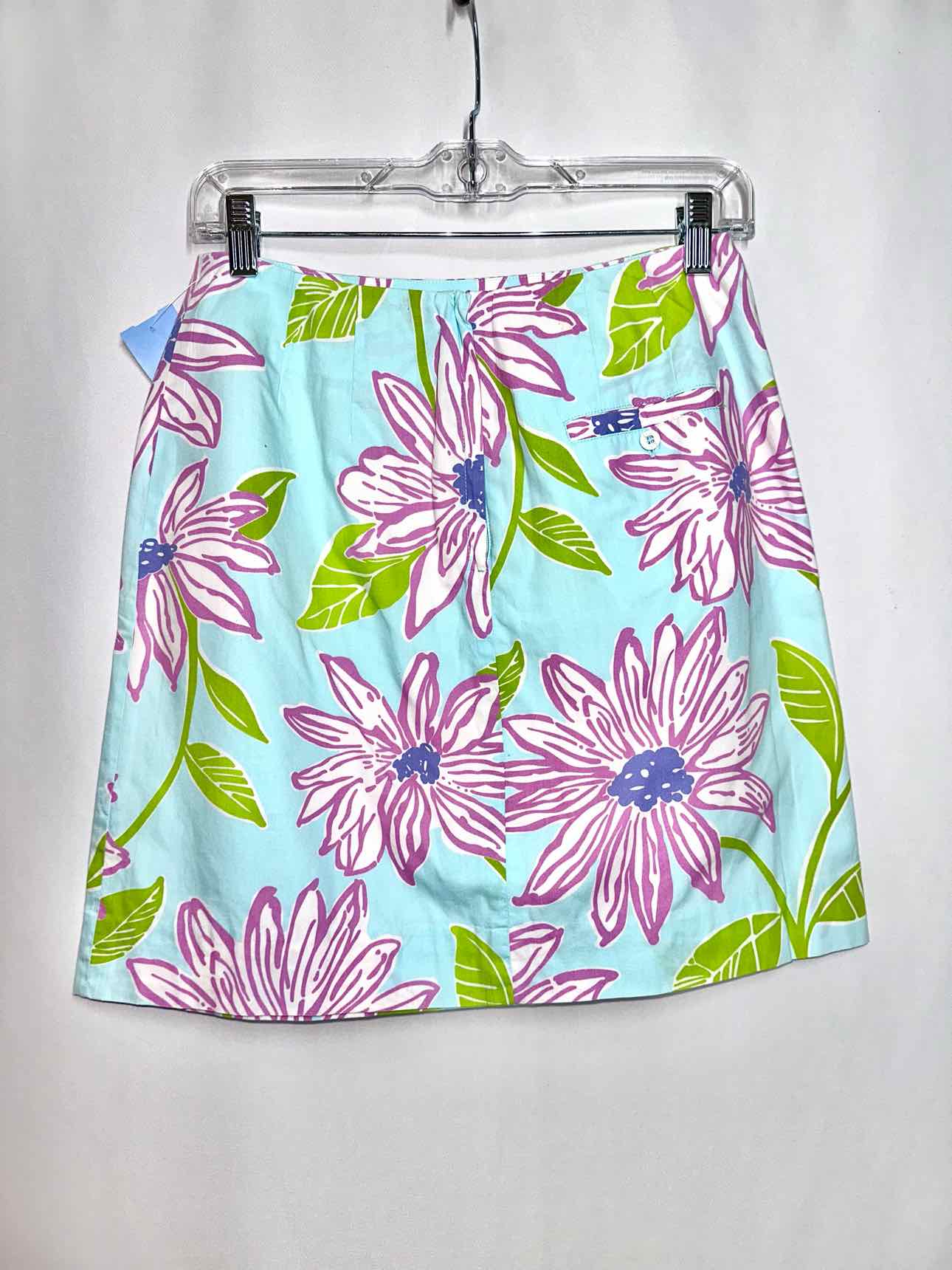 Lilly Pulitze Blue Sunflower Skirt