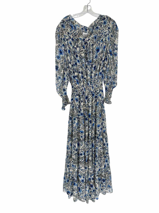 Misa Los Angeles Long Sleeve Vida in Indigo Blooms Size XL