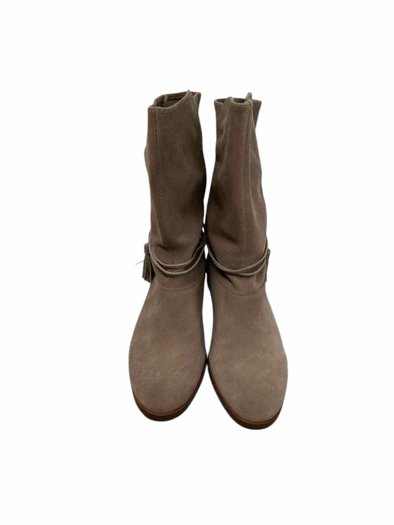 Land's End Taupe Loca Slouch Bootie Shoe Size 8