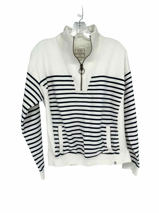 Fat Face White Quarter-zip Sweatshirt Size S