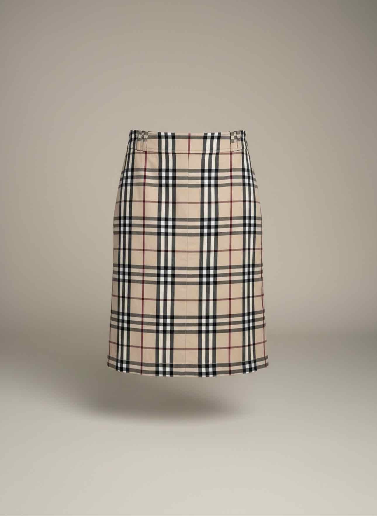Burberry Nova Check Pencil Skirt Tan Size 8