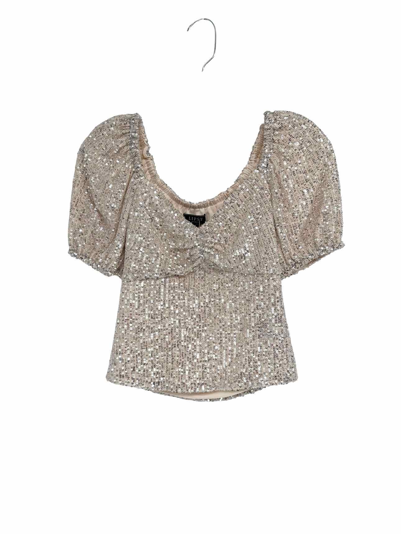 LIPSY Blush Size 2 Short Sleeve Top