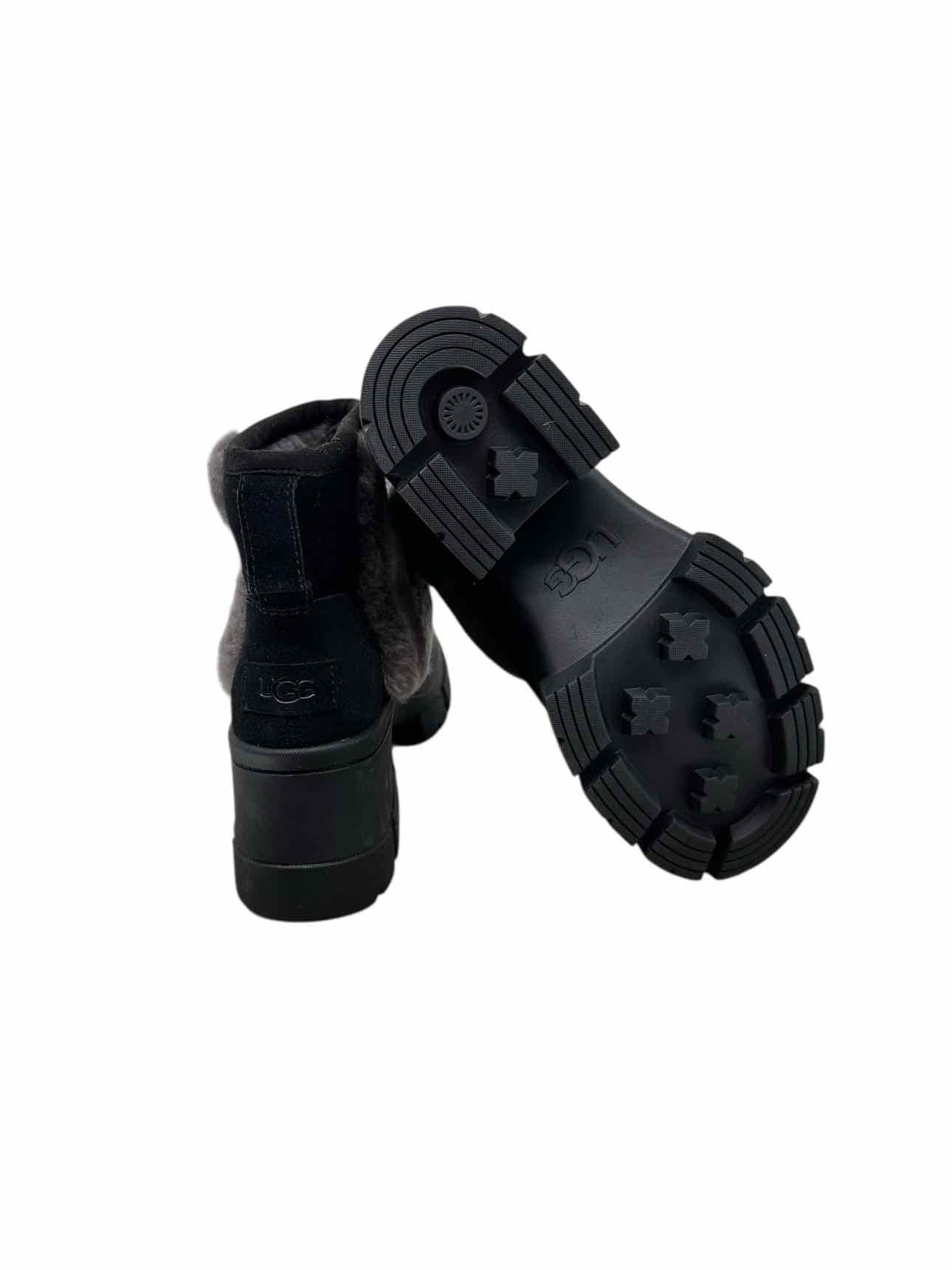 Ugg Brooklyn Sunburst Black Boots Shoe Size 9.5 **NEW**