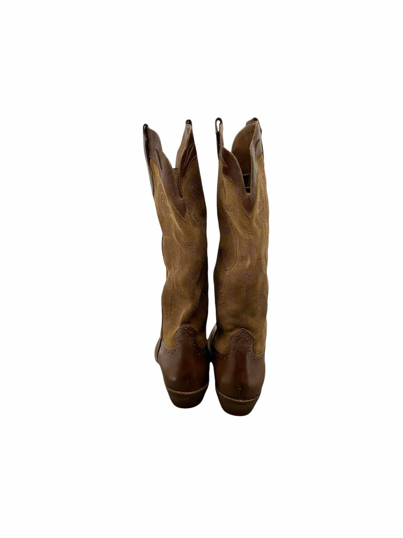 Diego Di Lucca Tan Samara Cowboy Boots Shoe Size 9  **NEW**