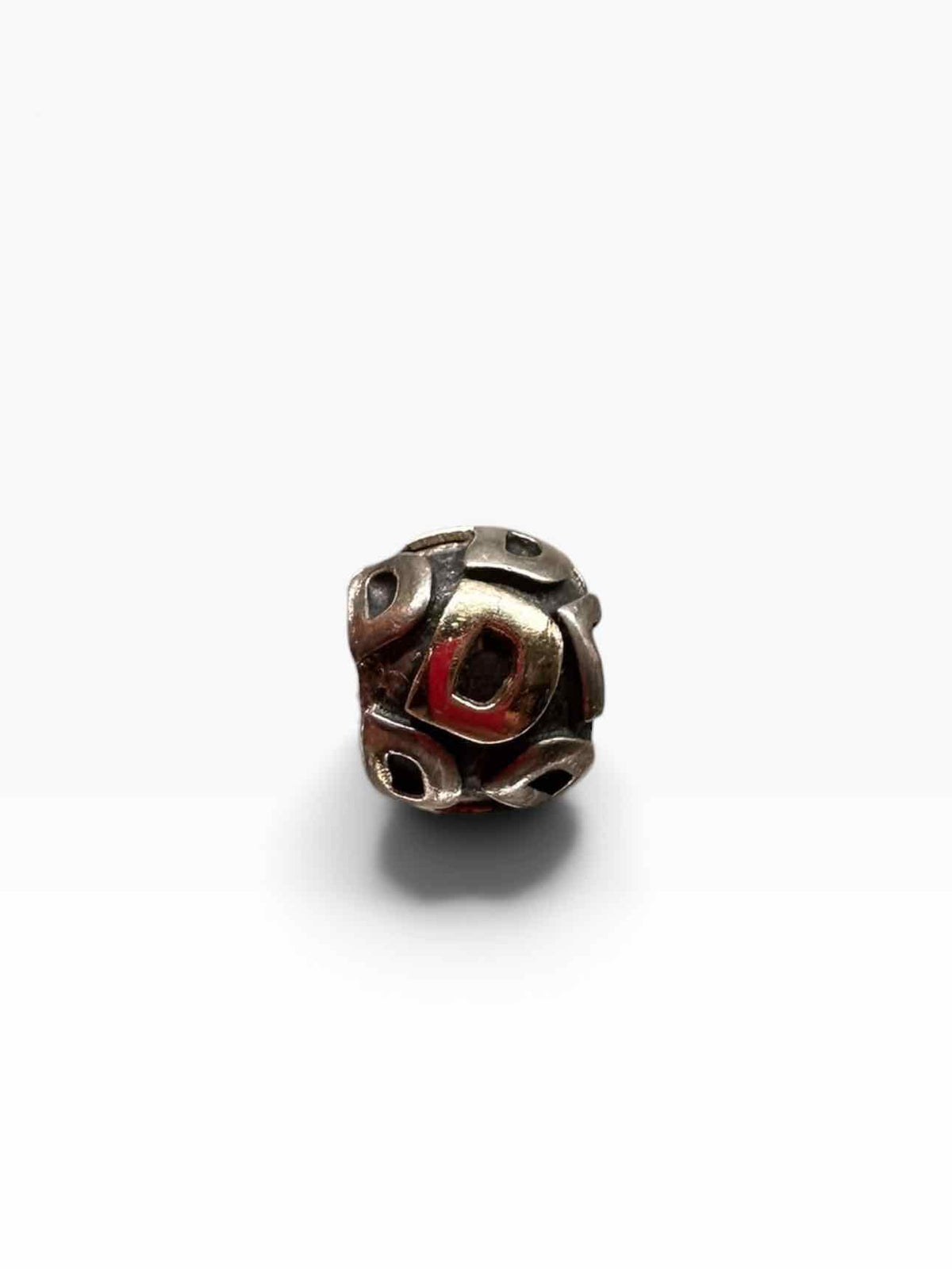 Pandora Sterling Silver Two-Tone Letter D Charm