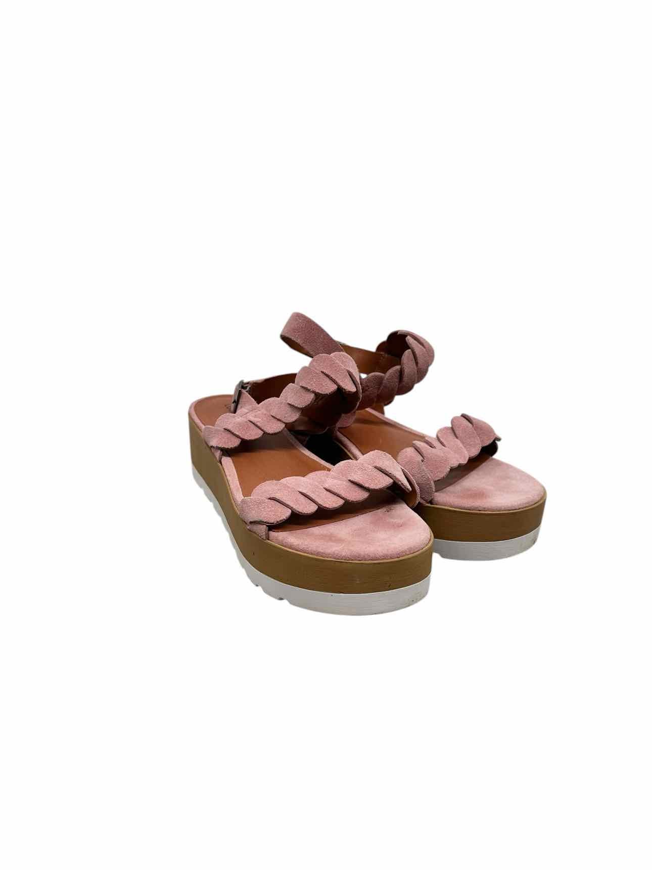 Lucky Brand Vellenora Platform Pink Sandals Shoe Size 7.5