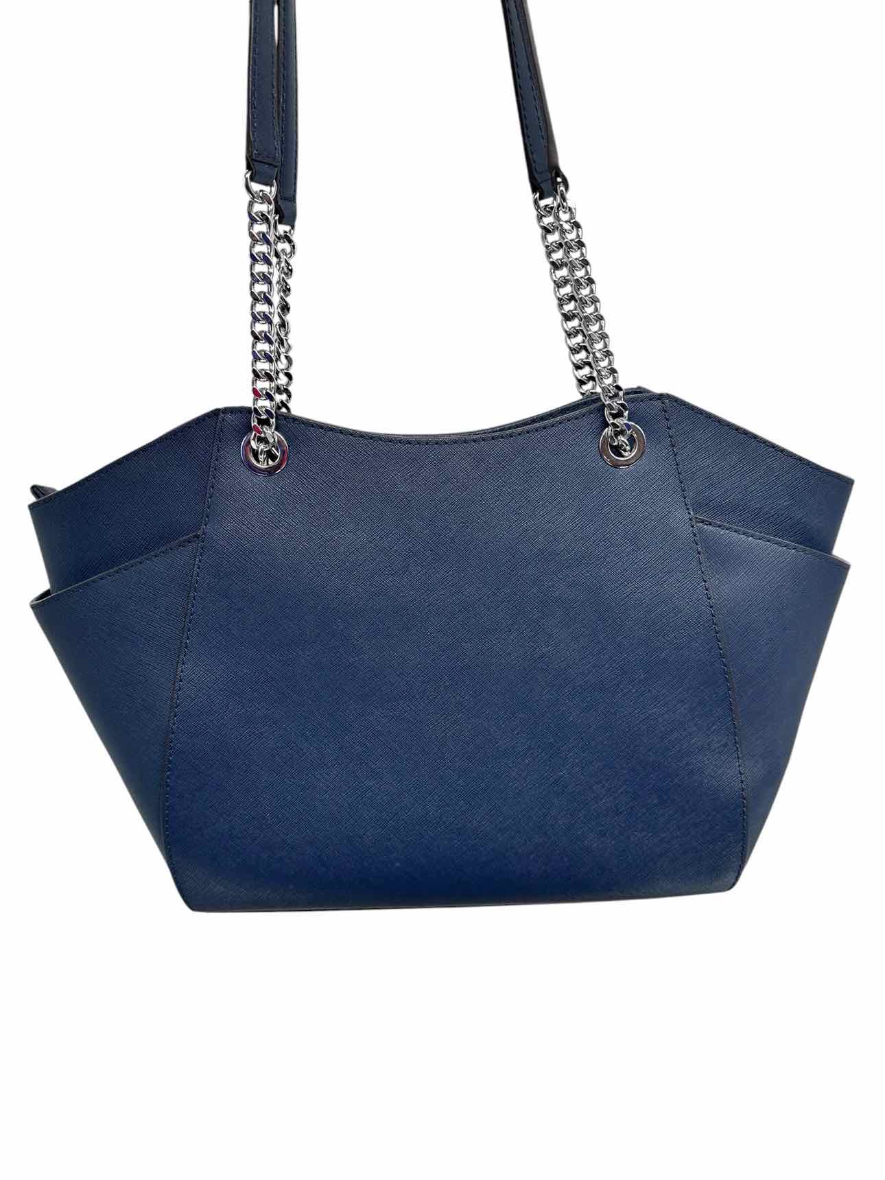 Michael Kors Jet Set Travel Chain Navy Leather Satchel