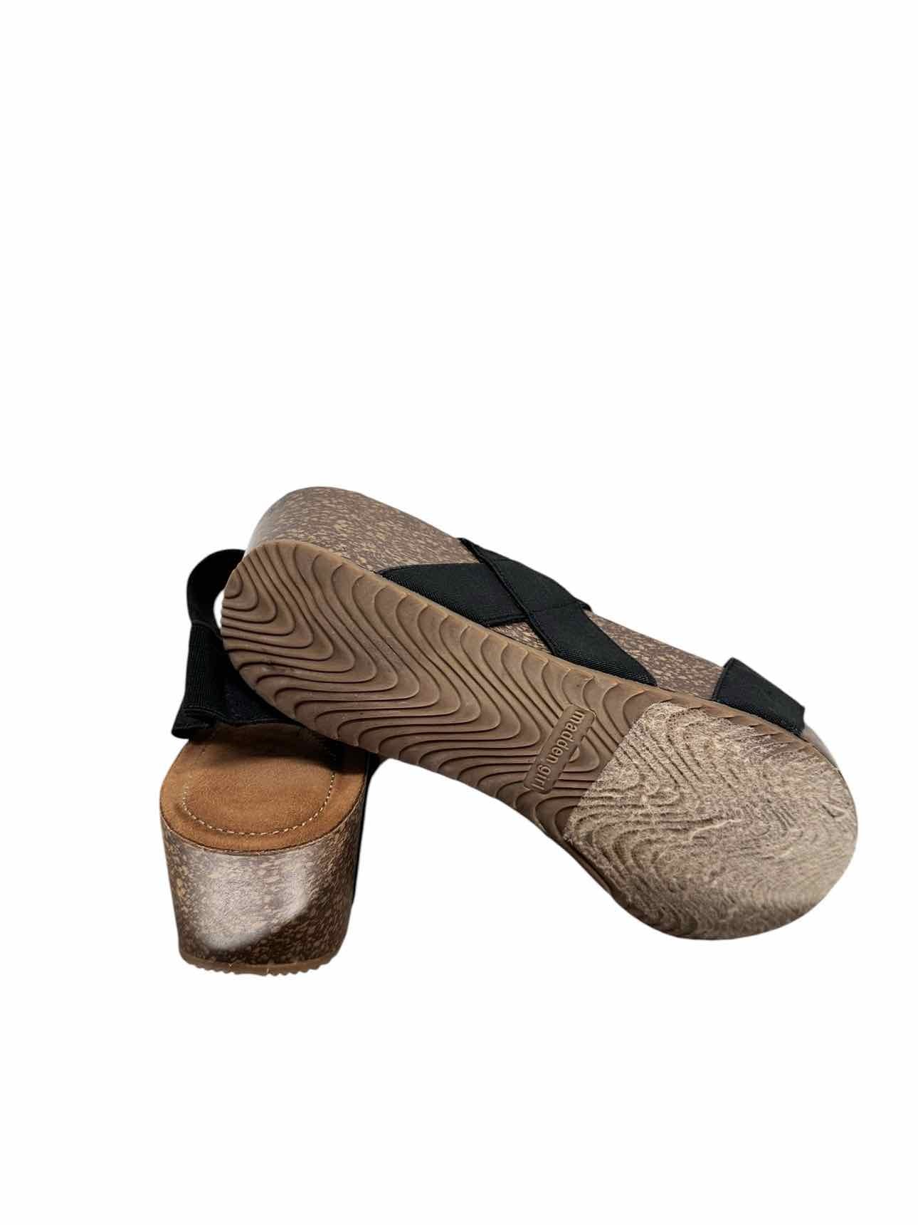 Madden Girl Zori Wedge Black Sandals Shoe Size 7.5