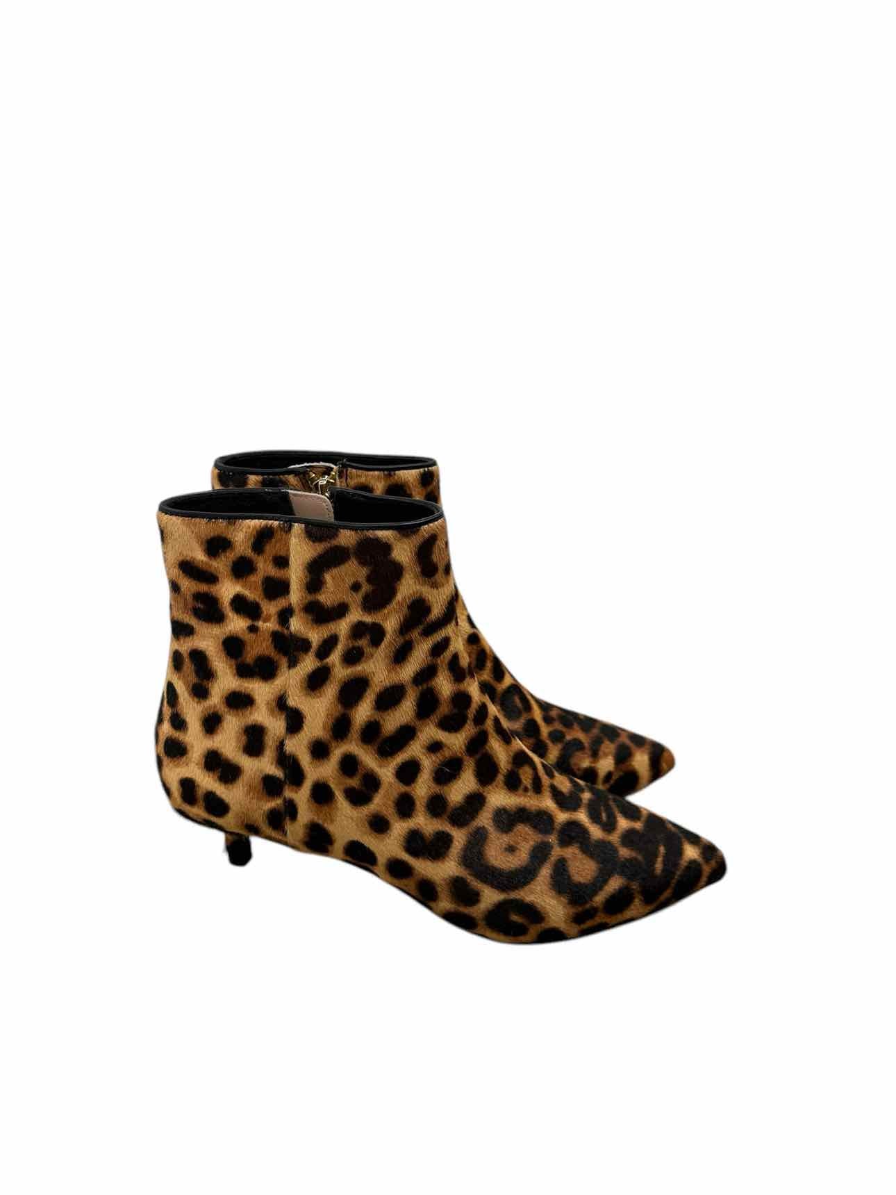 Taryn Rose Tan Leopard Print Bootie SIZE 7.5