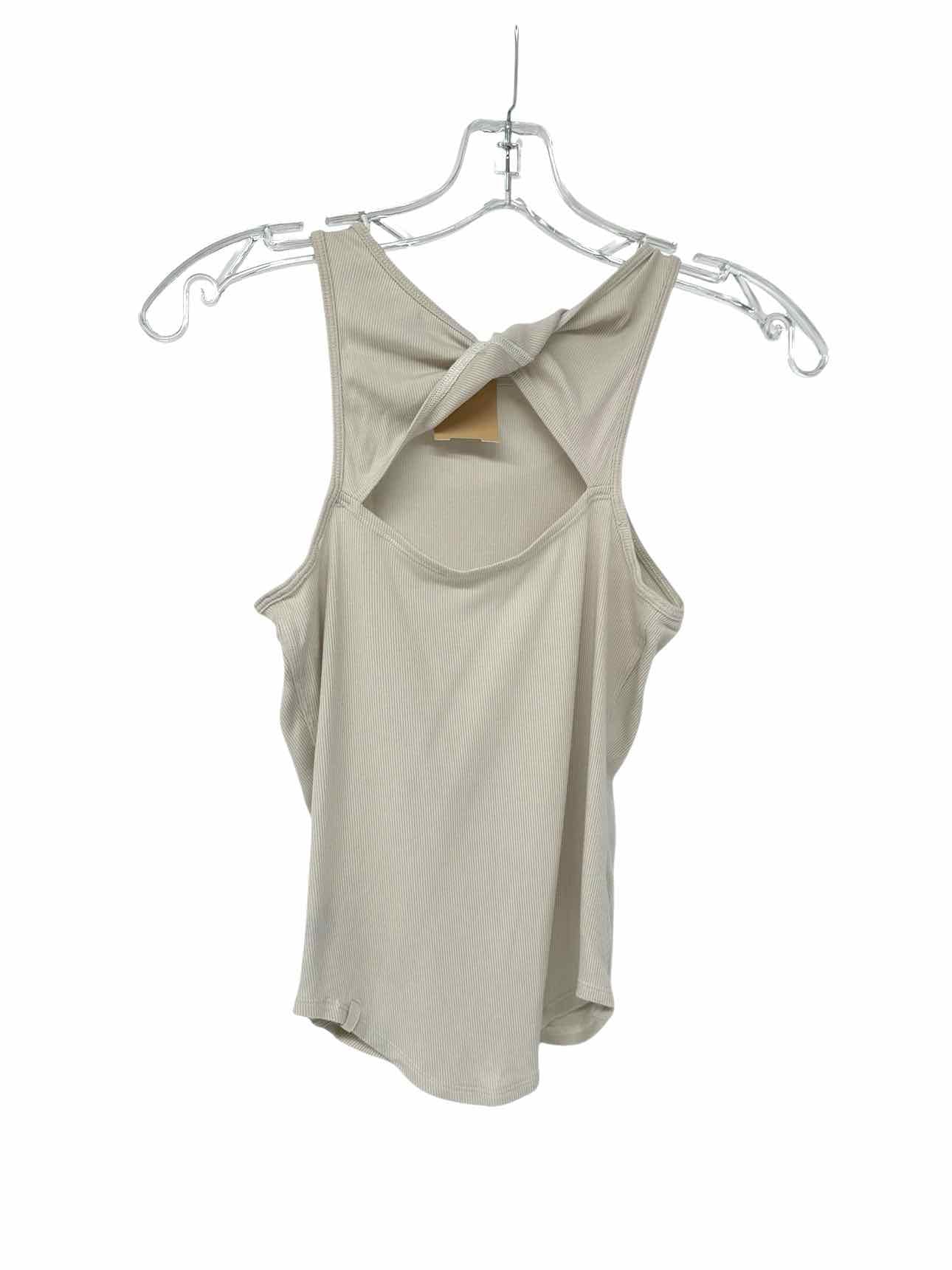 Lululemon White Twist Back Yoga Tank Top Size 4