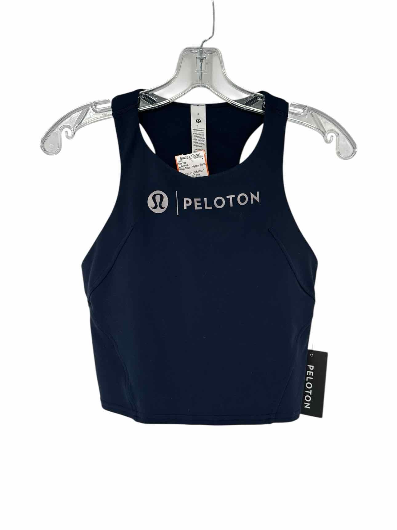 Lululemon Peloton Wundertrain Racerback Tank Navy Size 8 **NEW**
