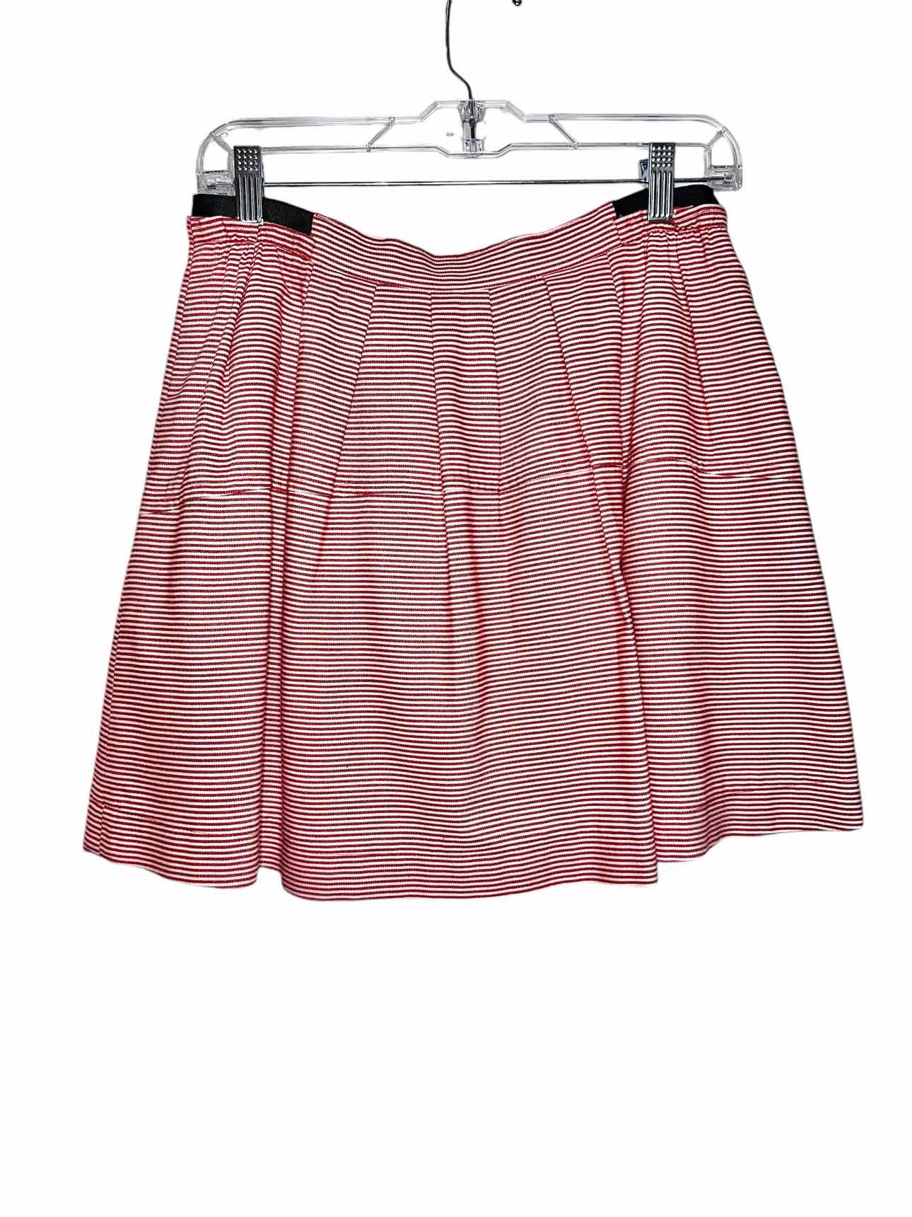 Freeway Red Size M Stripe Mini Skirt With Pockets