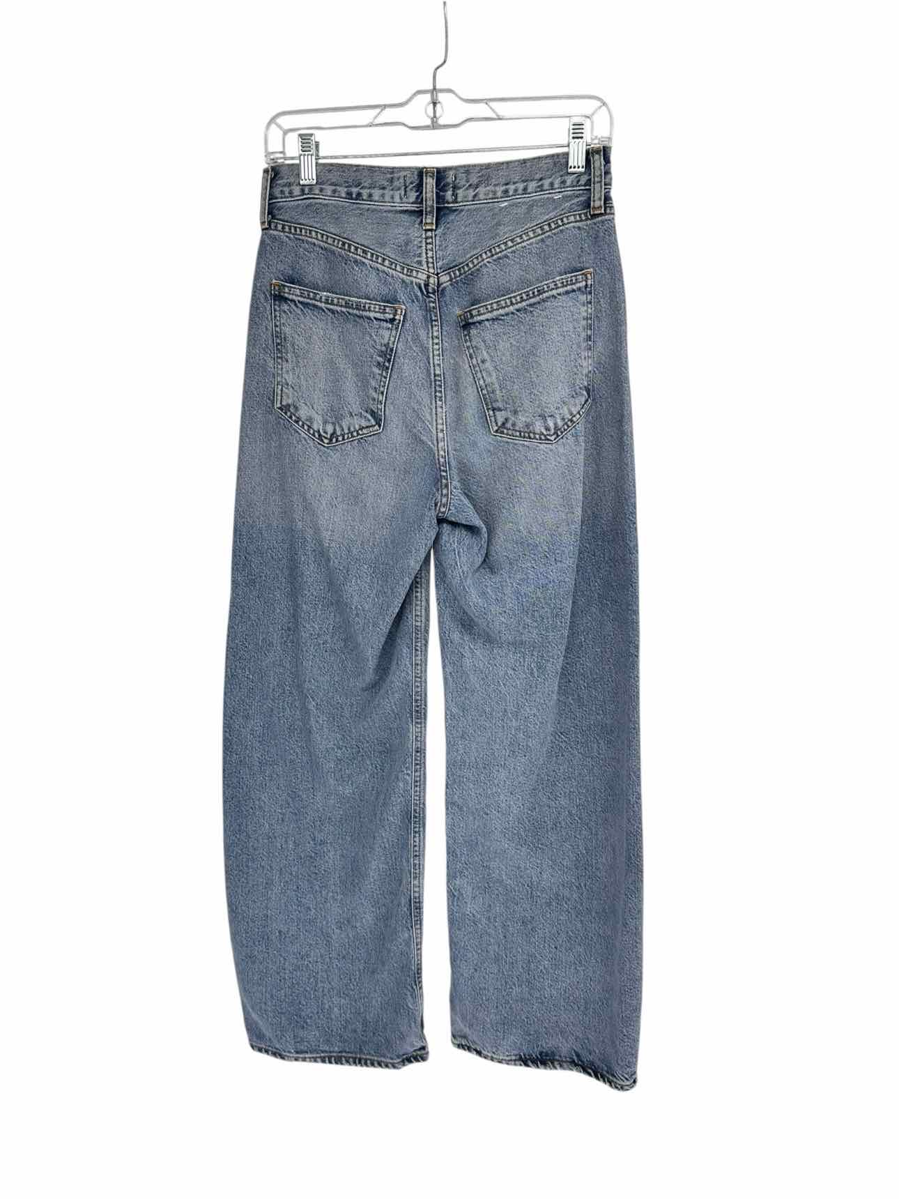 Agolde Blue Low Curve Jean Crop Size 0