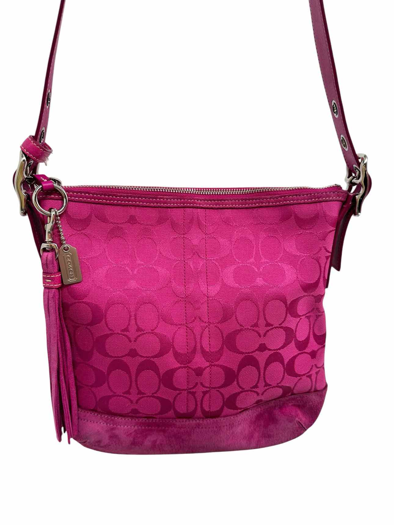 Coach Hot Pink Canvas Crossbody