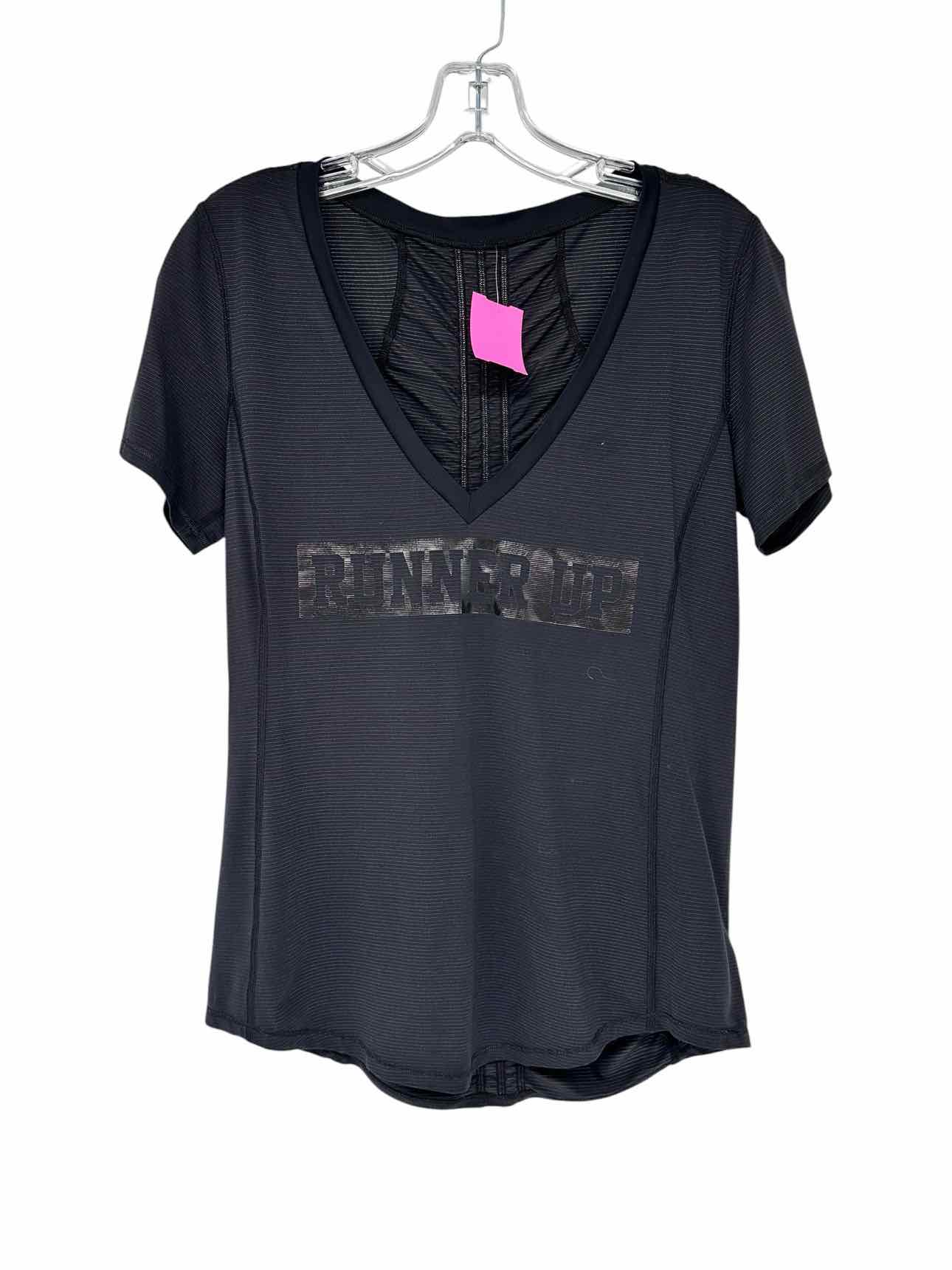 Lululemon Black Runner Up Short Sleeve Top Size 4