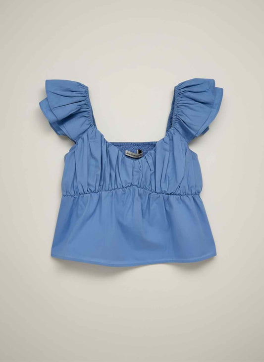 Abercrombie & Fitch Blue Size S Cap Sleeve