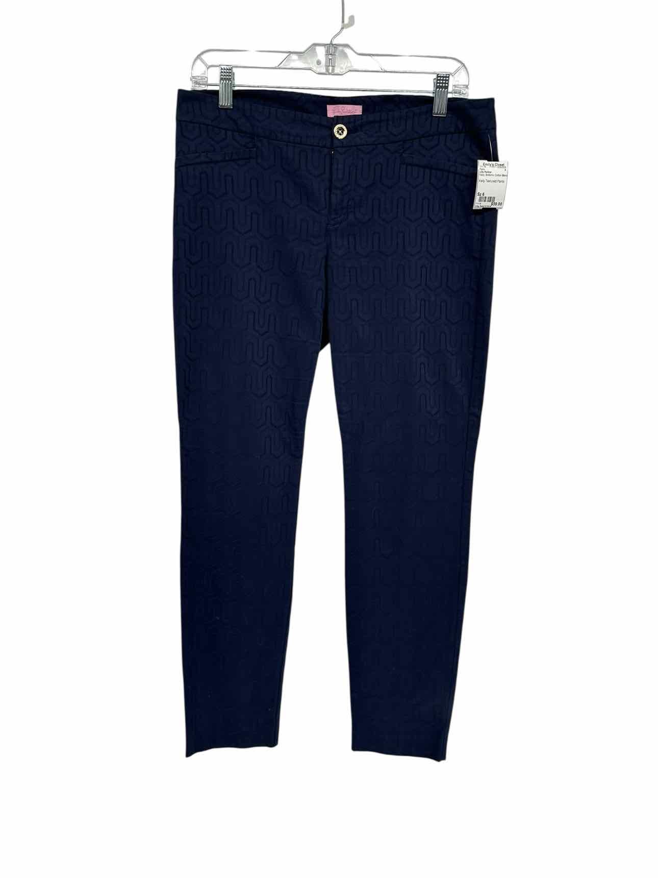 Lilly Pulitzer Kelly Textured Pants Navy Size 6