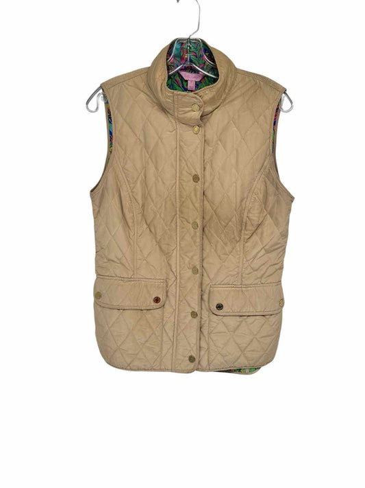 Lilly Pulitzer Tan Getaway Vest Size M