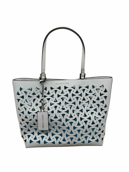 Trina Turk White Faux Leather Tote