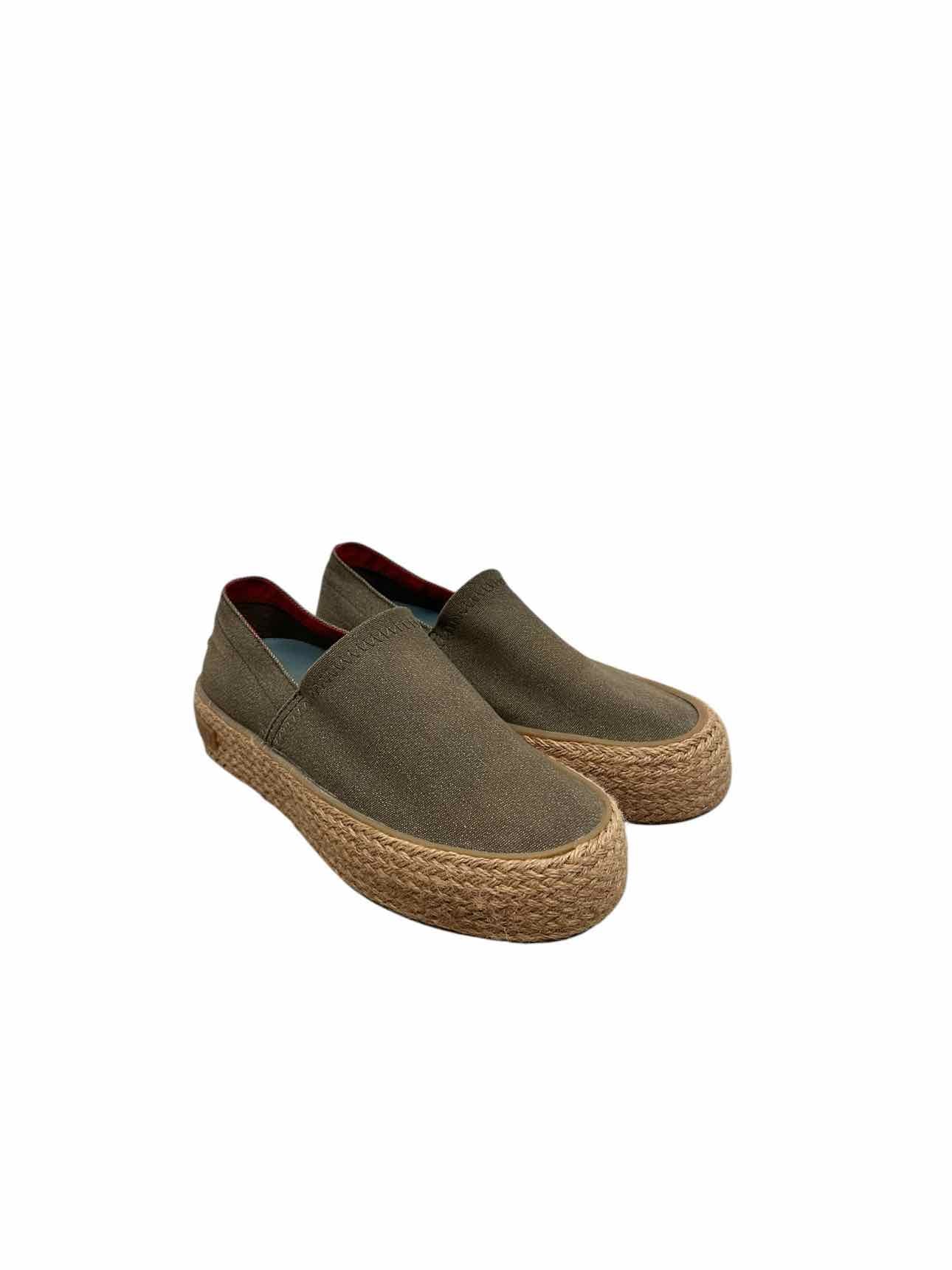 SeaVees Olive Oceanside Platform Espadrille Shoe Size 6.5