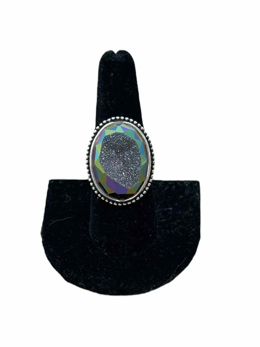 Colleen Lopez Purple Mystic Druzy Stone Adjustable Ring