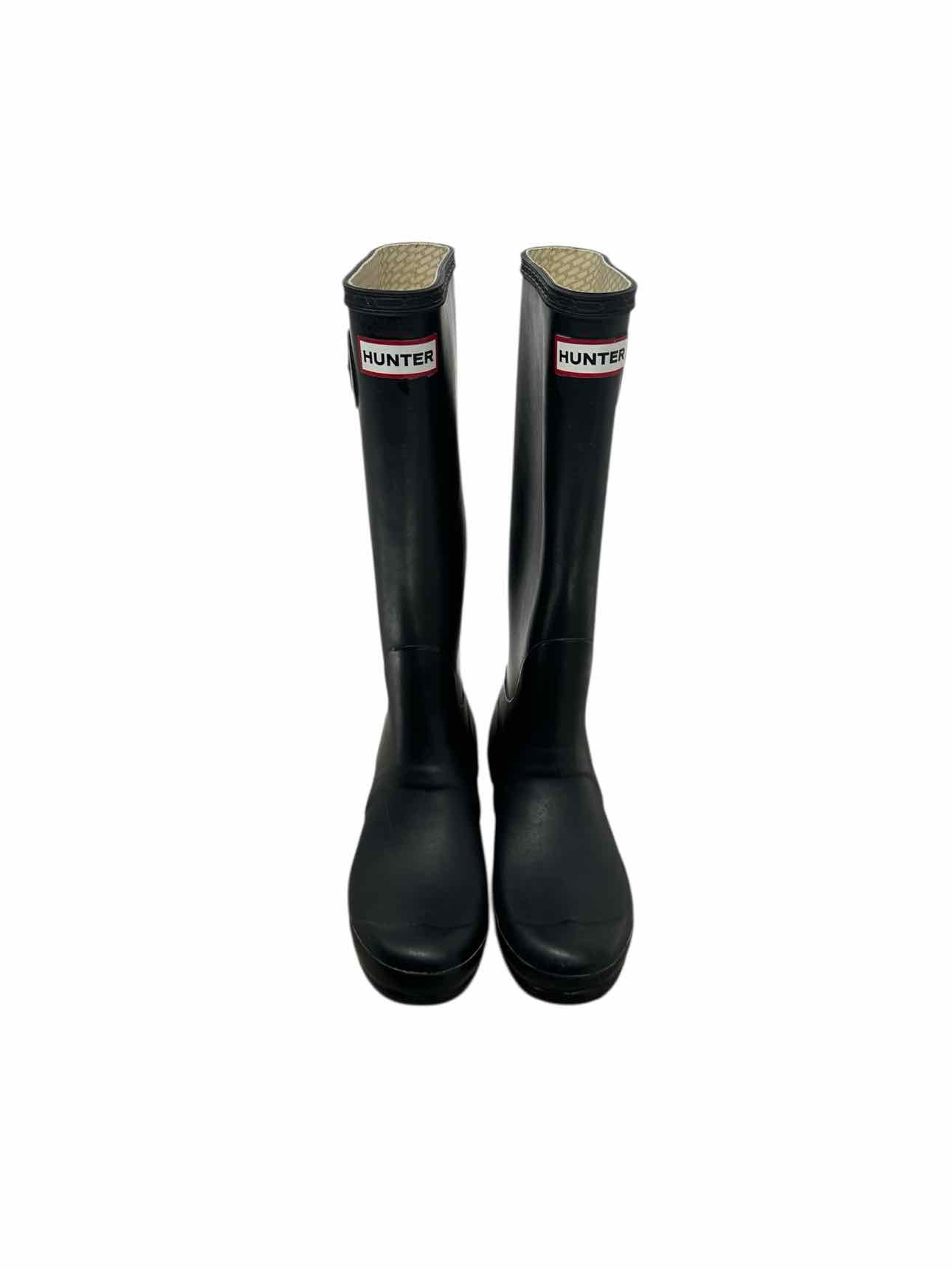 Hunter Original Tall Black Rain Boots Shoe Size 6M/7F