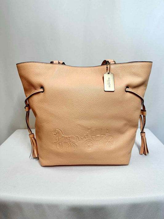 Coach Peach Andy Leather Tote
