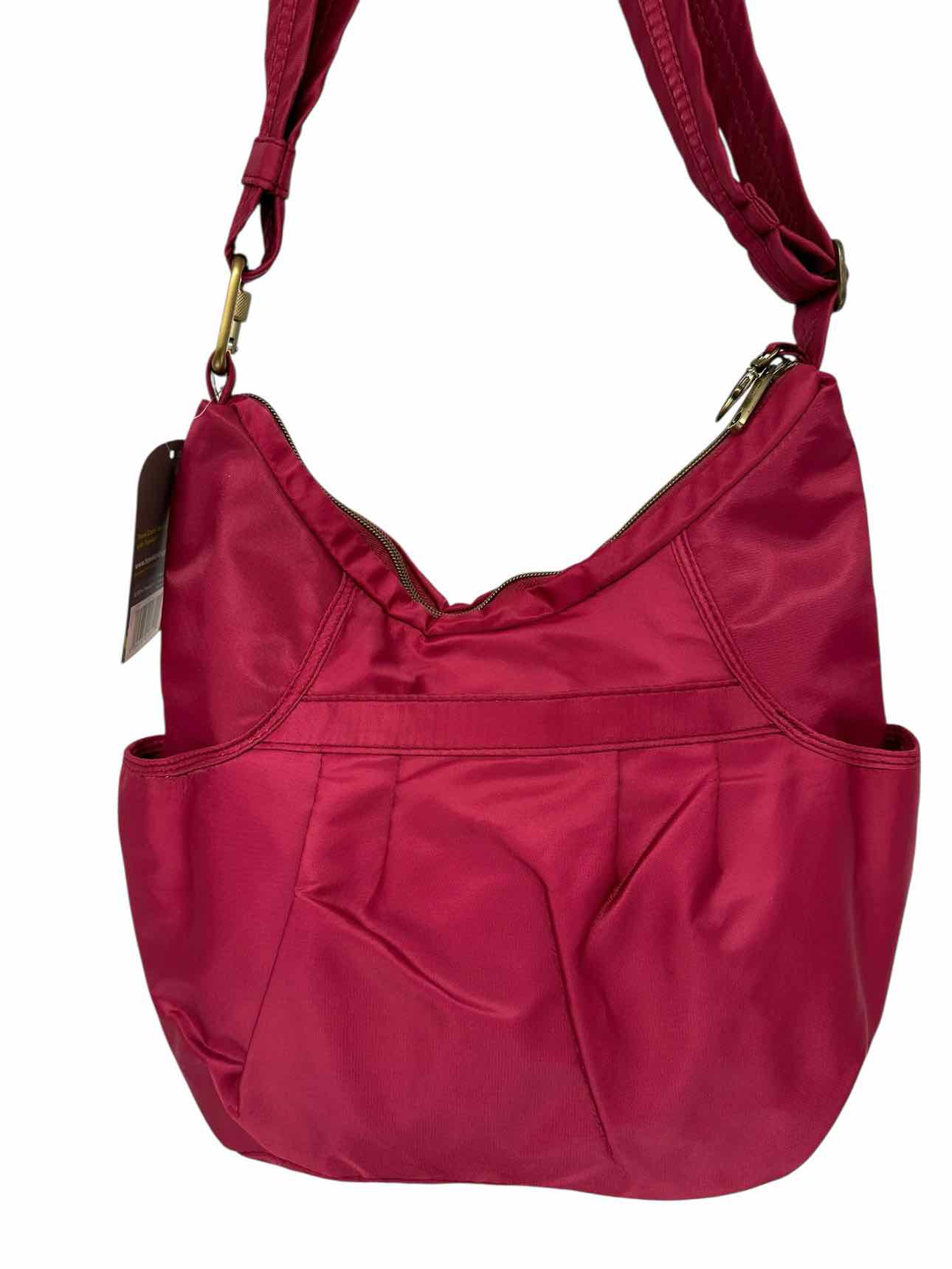 Travelon Fuschia Anti-Theft Nylon Shoulder Bag **NEW**